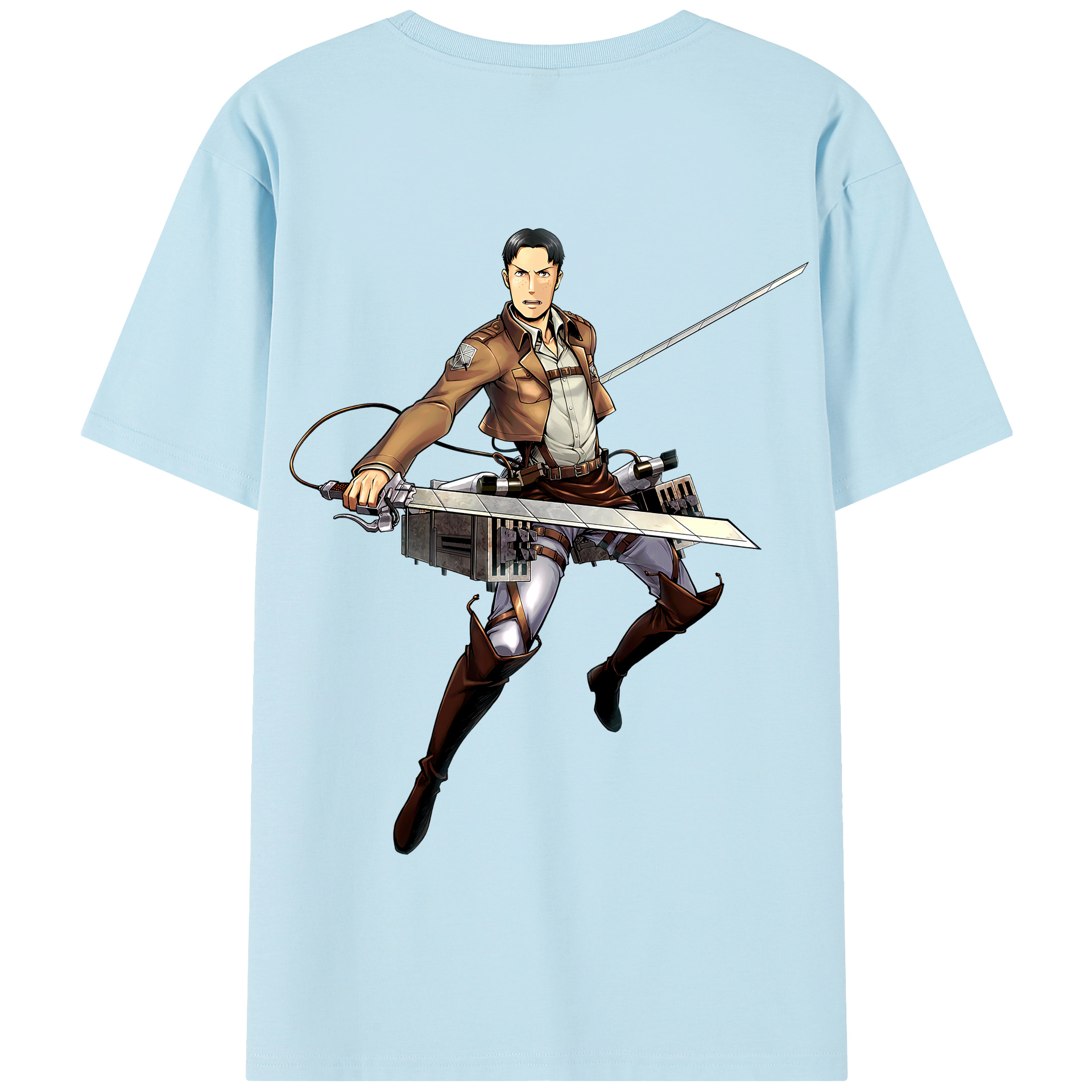 （画像用） 進撃の巨人 Attack on Titan 綿100％半袖Tシャツ（背面プリント）